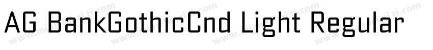 AG BankGothicCnd Light Regular字体转换
